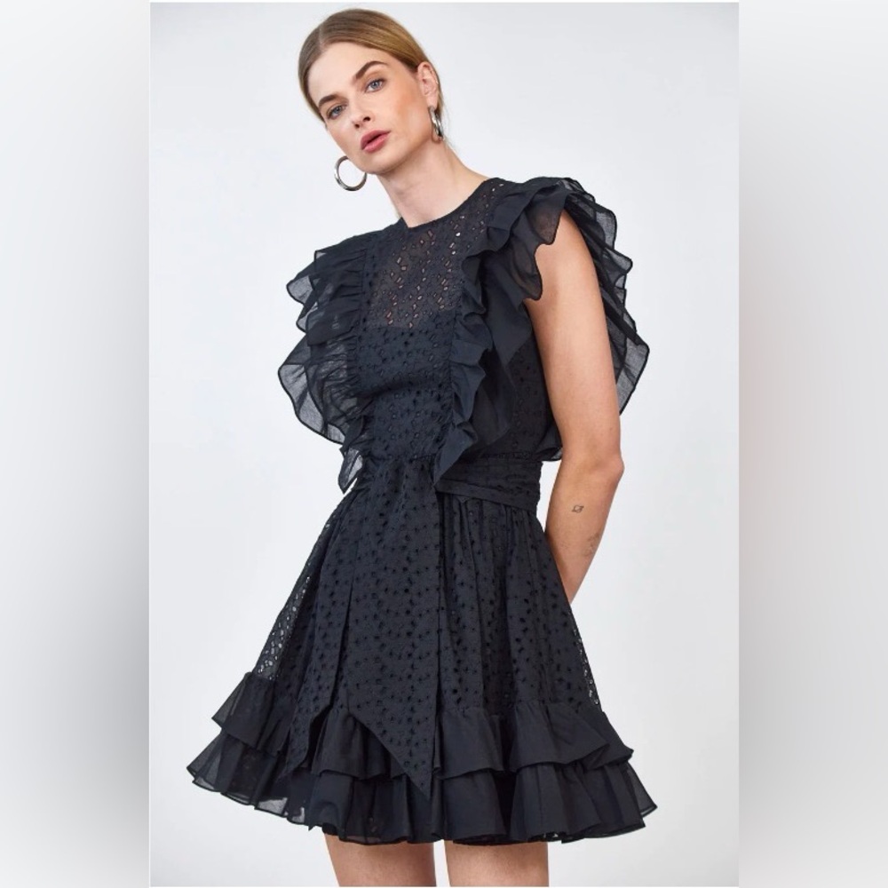 Hunter Bell mini black dress - size 8
